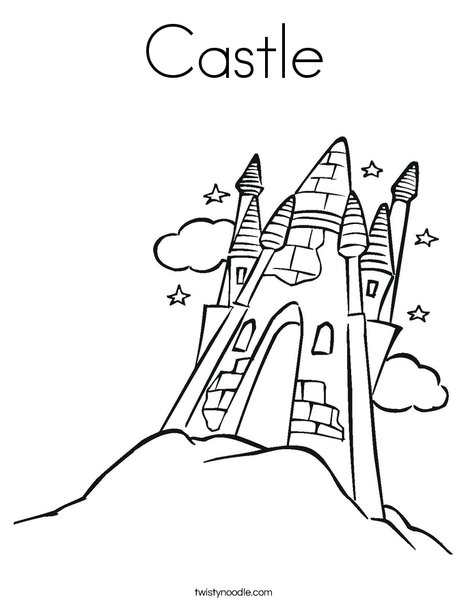 Magical Castle Coloring Page