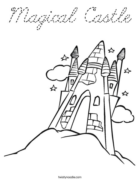 Magical Castle Coloring Page