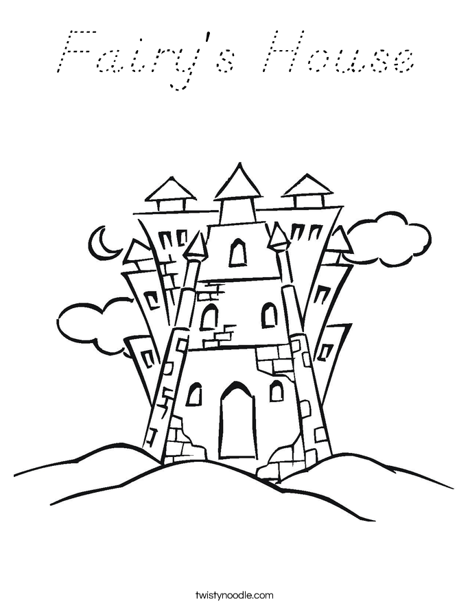 Fairy's House Coloring Page