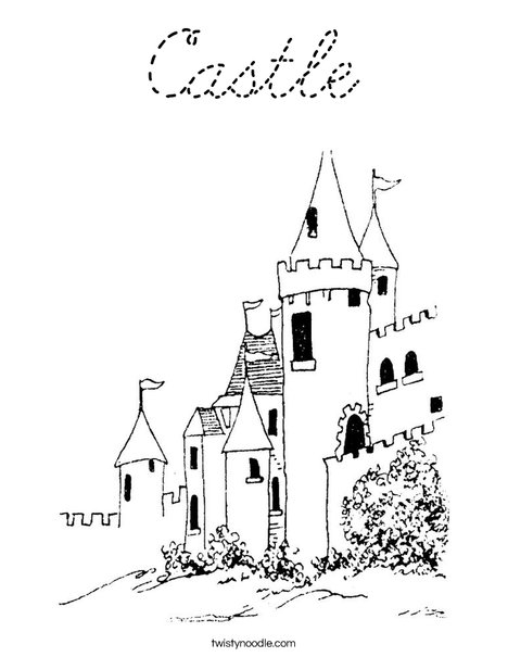 Dream Castle Coloring Page