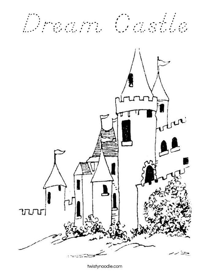 Dream Castle Coloring Page