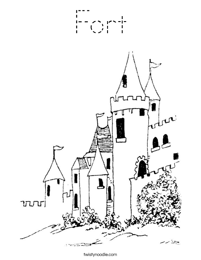 Fort Coloring Page