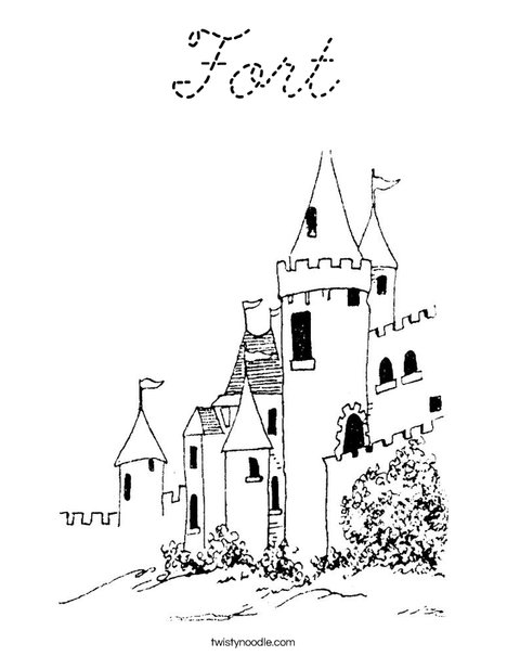 Dream Castle Coloring Page