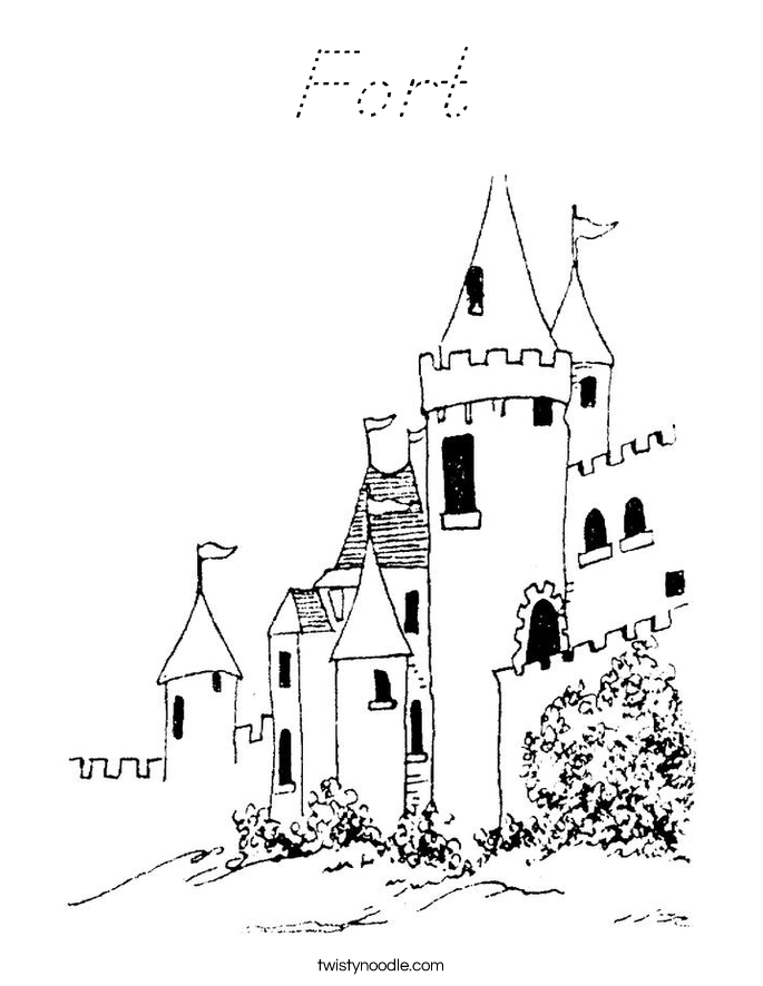 Fort Coloring Page