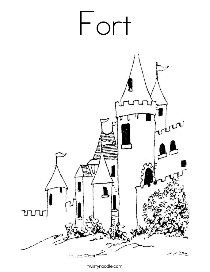 Fort Coloring Page