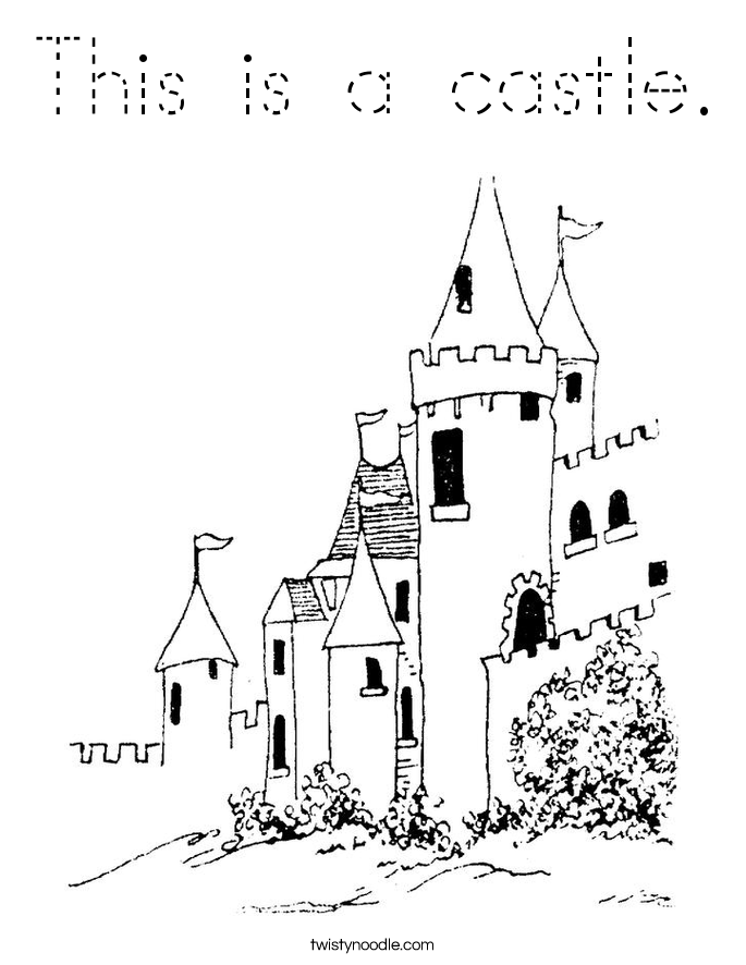 This is a castle. Coloring Page