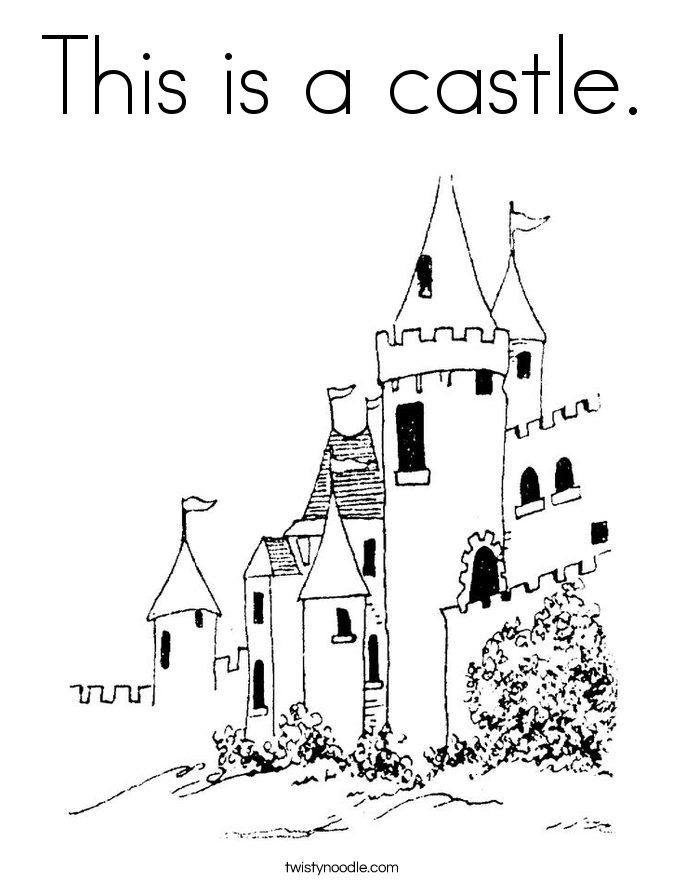 This is a castle. Coloring Page