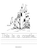 This is a castle. Worksheet