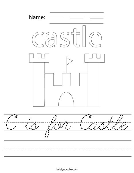 C is for Castle Worksheet