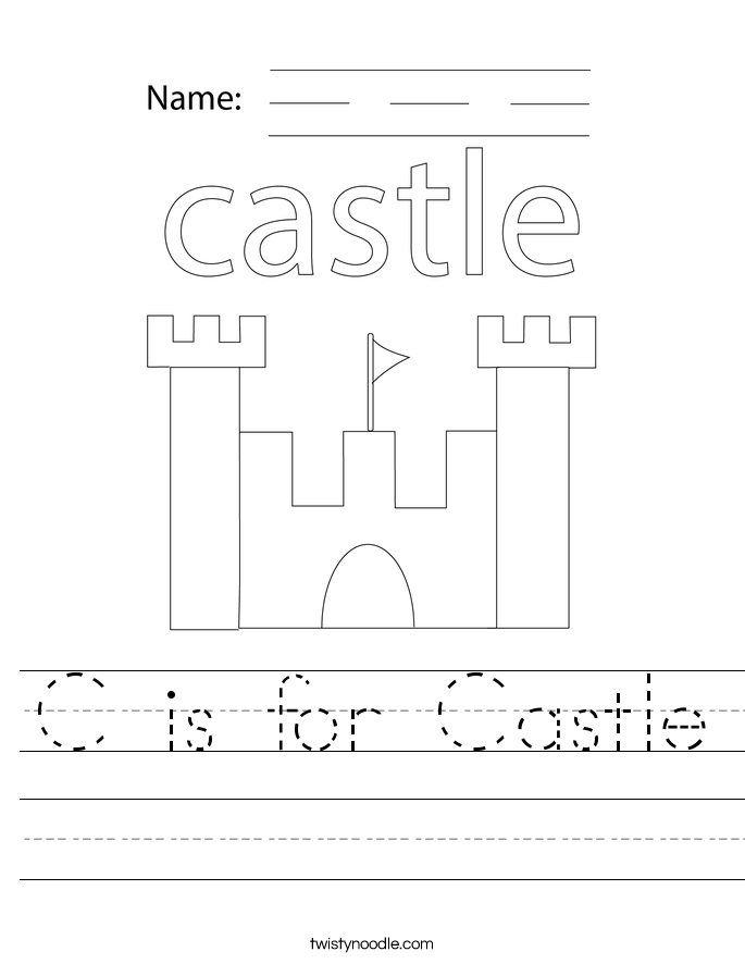 C is for Castle Worksheet