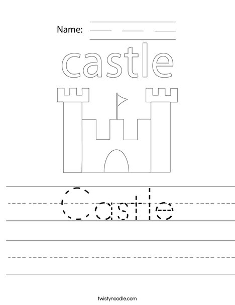 C is for Castle Worksheet