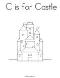  C is for Castle Coloring Page