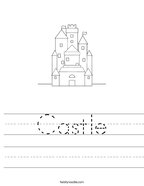 Castle Handwriting Sheet