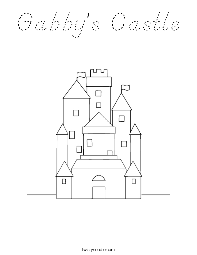 Gabby's Castle Coloring Page
