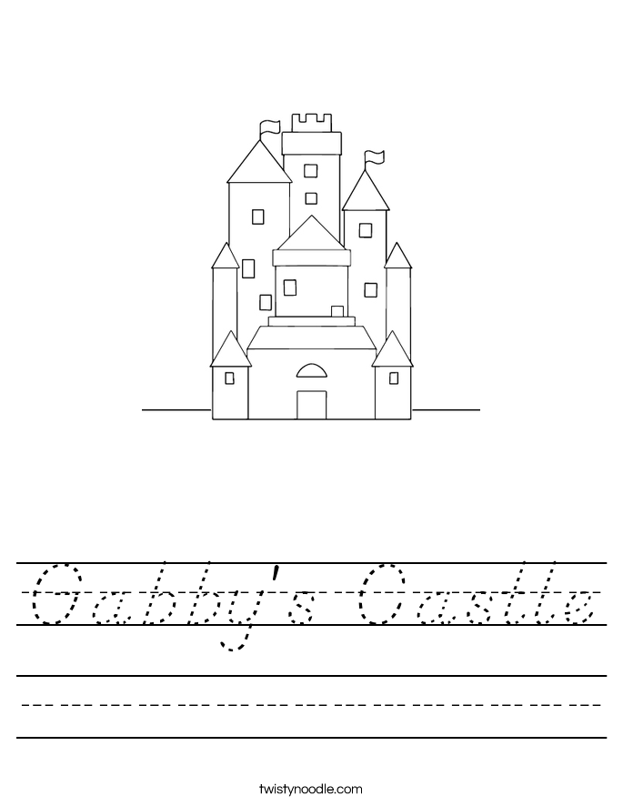 Gabby's Castle Worksheet