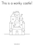 This is a wonky castle!Coloring Page