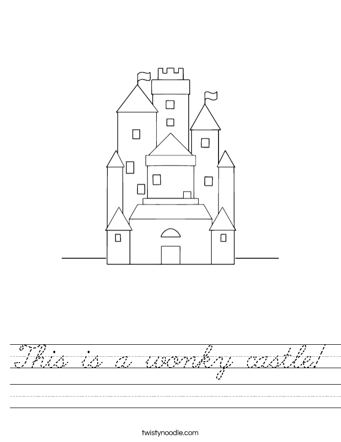 This is a wonky castle! Worksheet