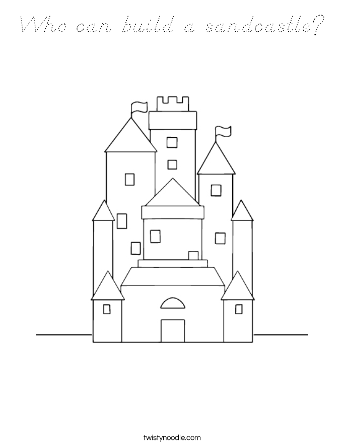 Who can build a sandcastle? Coloring Page