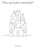 Who can build a sandcastle?Coloring Page