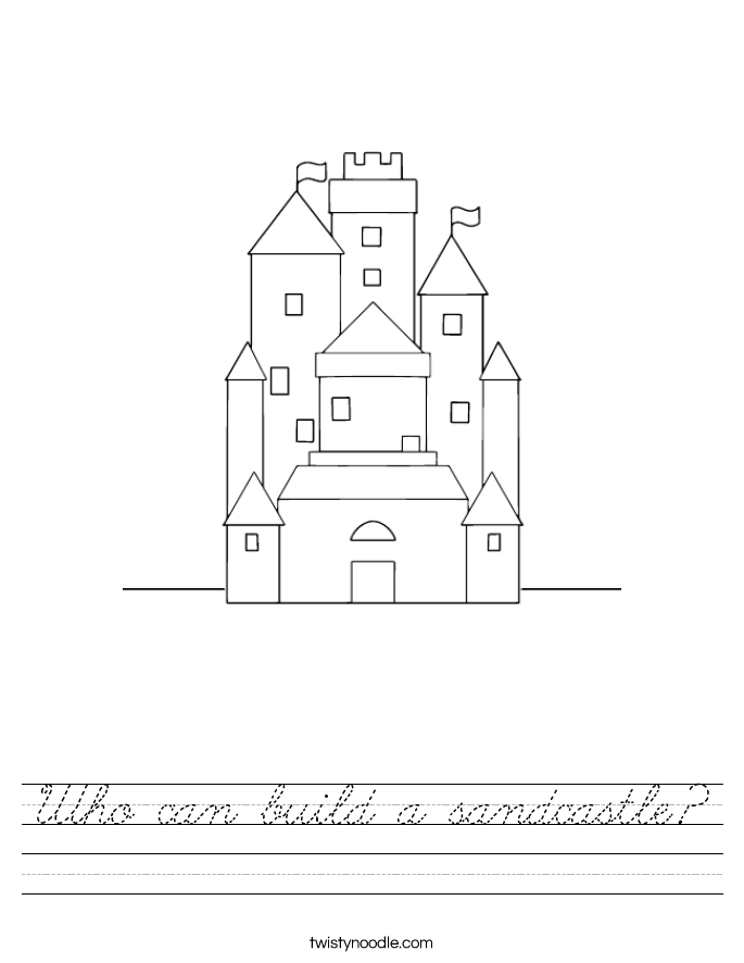 Who can build a sandcastle? Worksheet