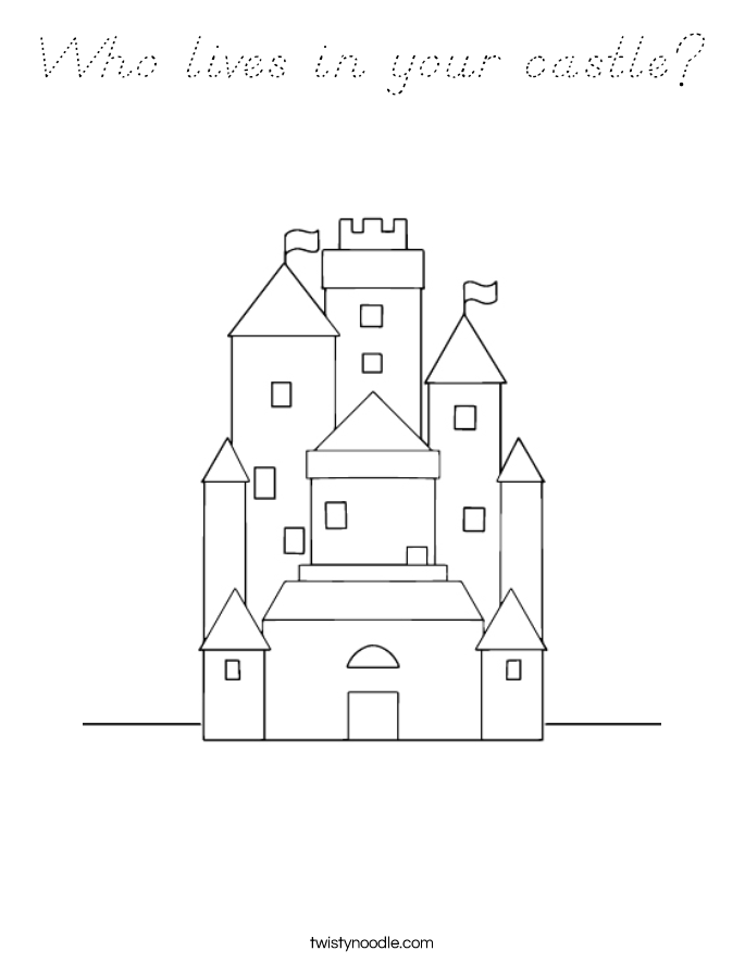 Who lives in your castle? Coloring Page