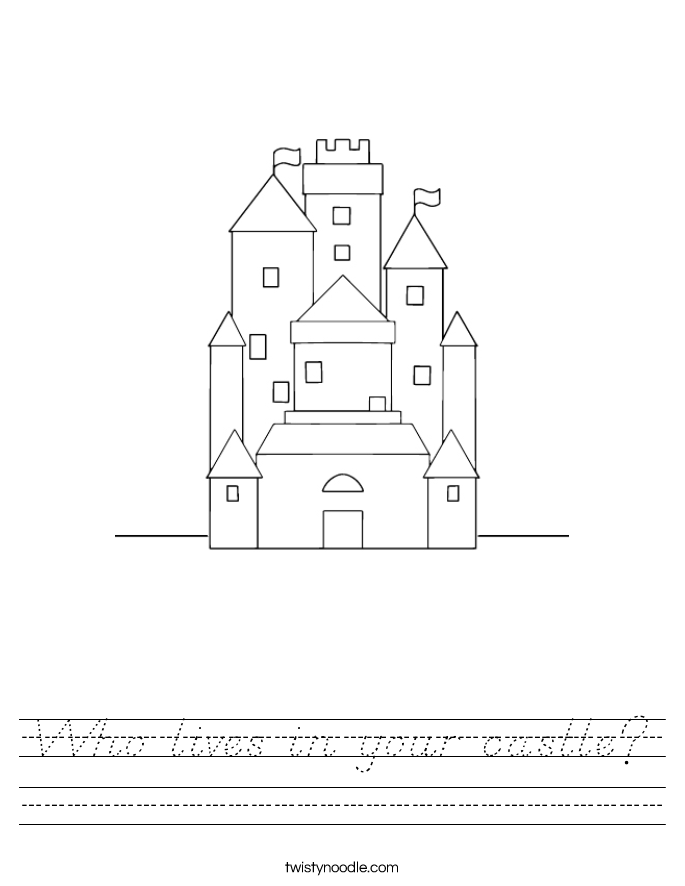 Who lives in your castle? Worksheet