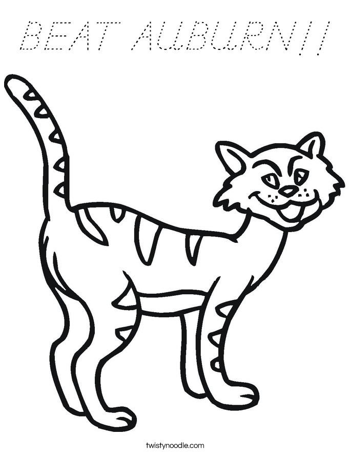 BEAT AUBURN!! Coloring Page