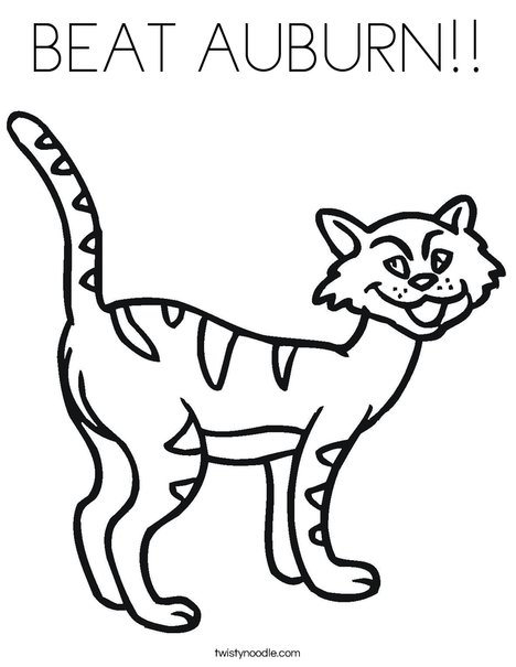 Cartoon Cat Coloring Page
