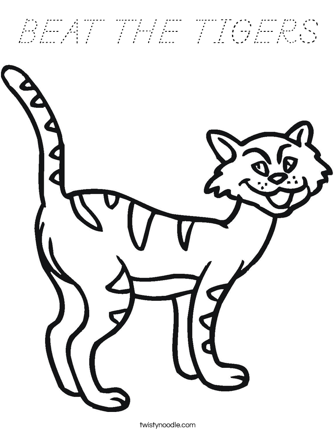 BEAT THE TIGERS Coloring Page