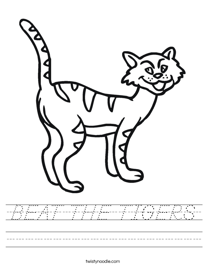 BEAT THE TIGERS Worksheet