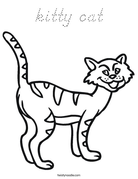 Cartoon Cat Coloring Page