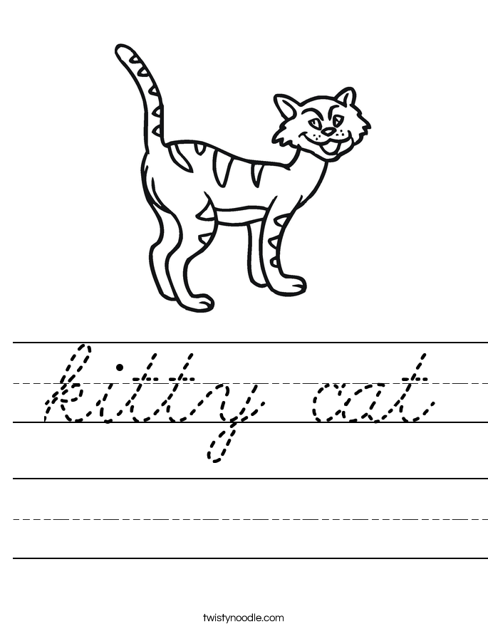 kitty cat Worksheet