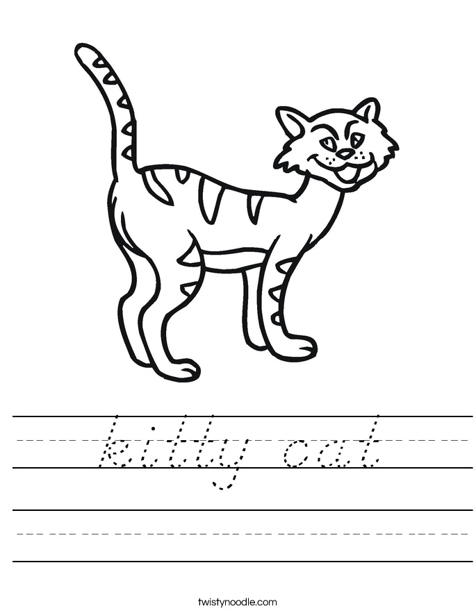 kitty cat Worksheet