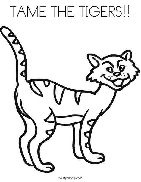 Cartoon Cat Coloring Page