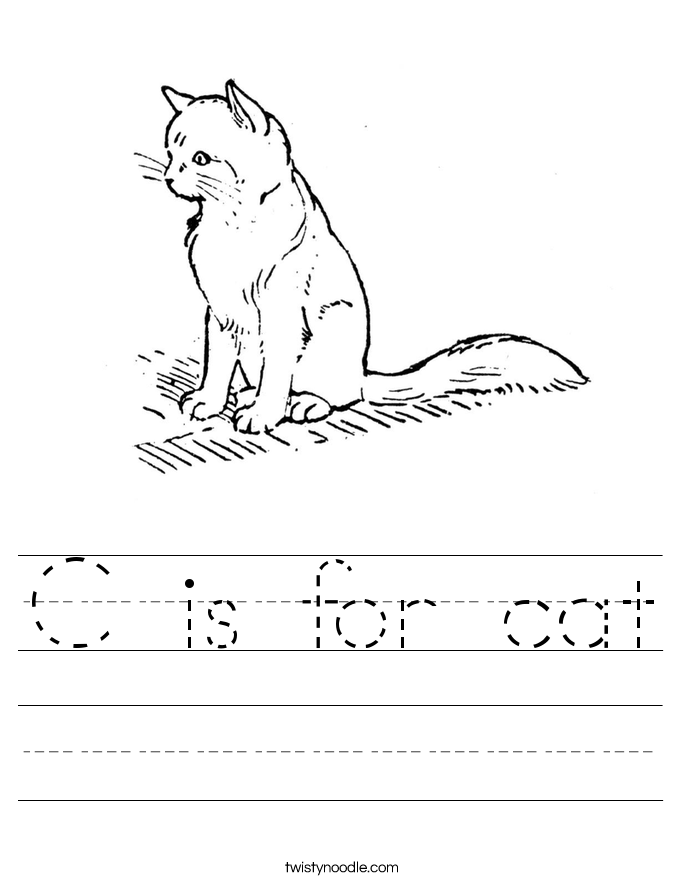 C is for cat Worksheet