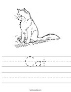 Cat Handwriting Sheet