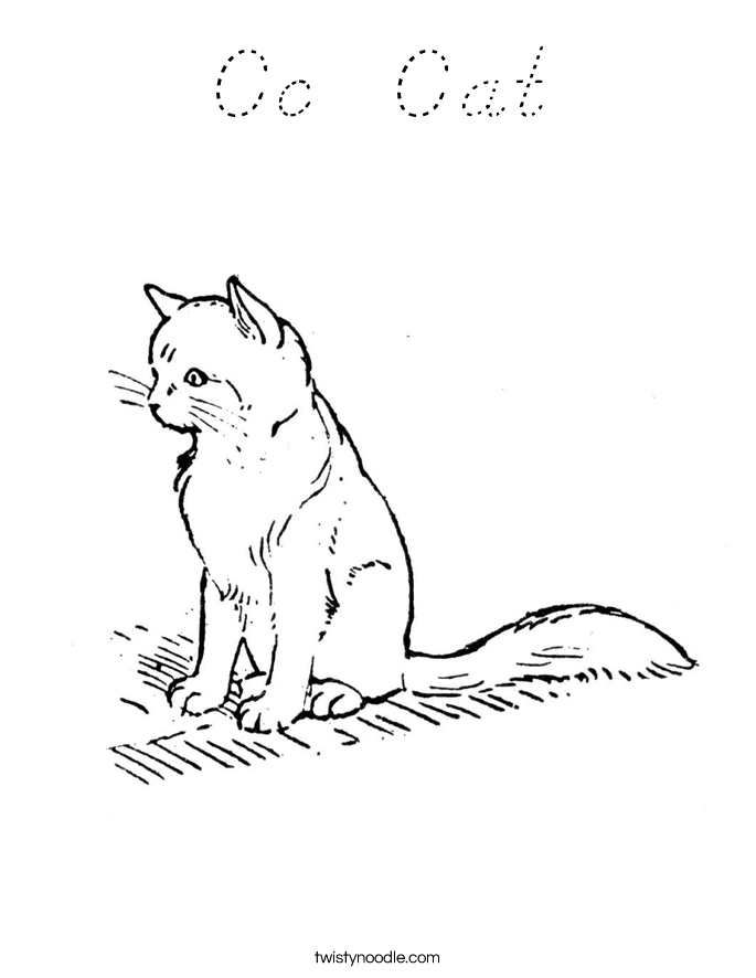 Cc  Cat Coloring Page