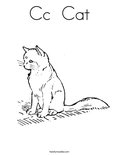 Cc  Cat Coloring Page