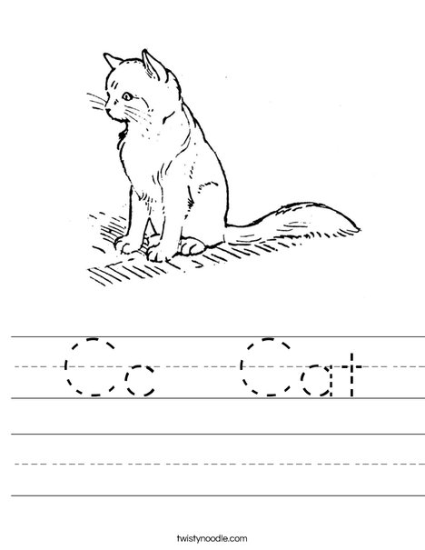 Cute Cat Worksheet