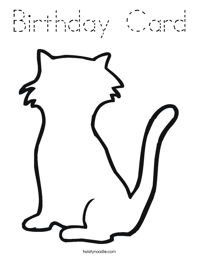 Birthday Card Coloring Page
