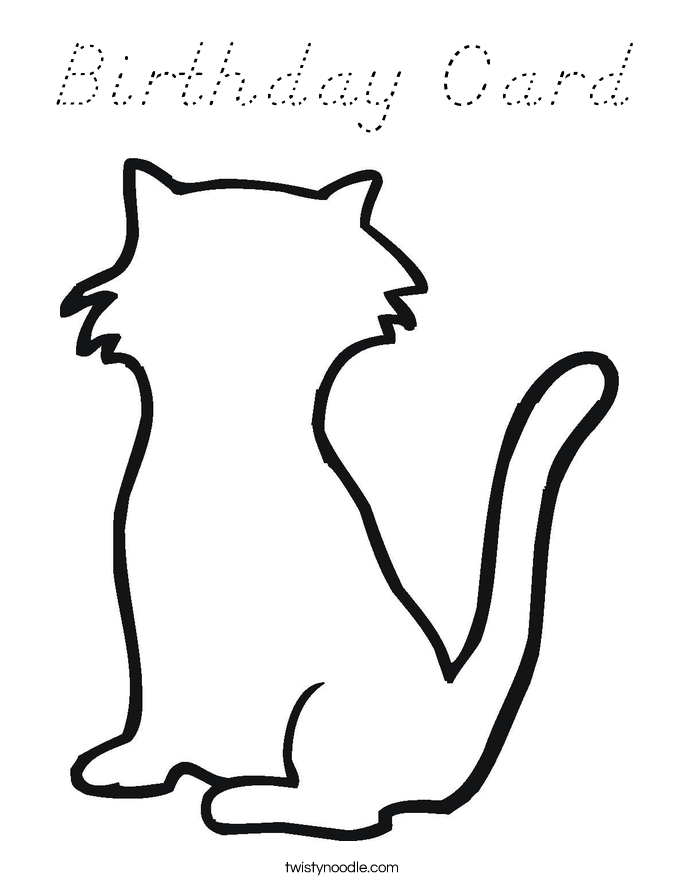 Birthday Card Coloring Page