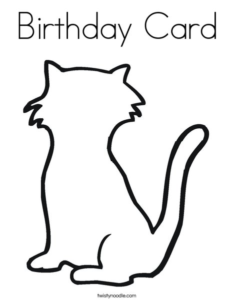 Blank Cat Coloring Page
