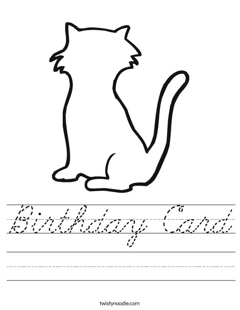 Blank Cat Worksheet