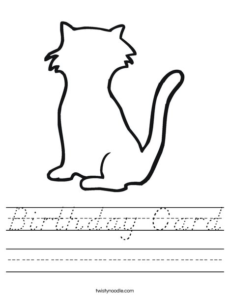 Blank Cat Worksheet