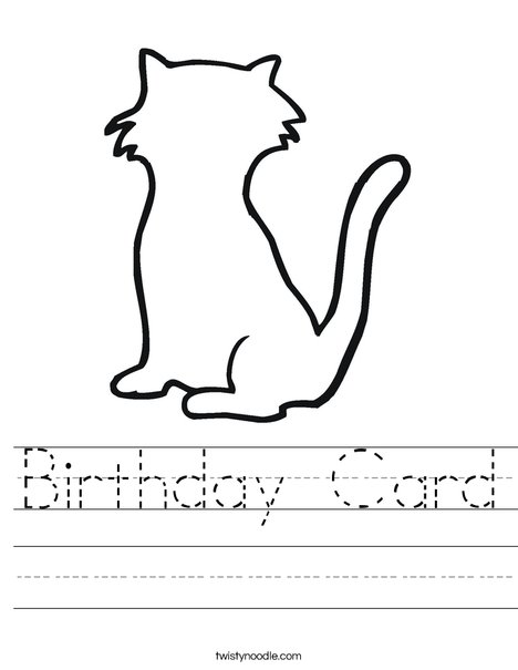 Blank Cat Worksheet