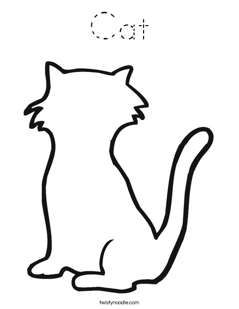 Blank Cat Coloring Page