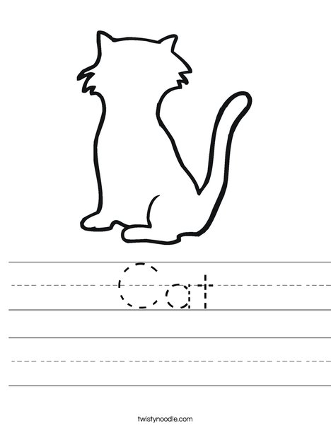 Blank Cat Worksheet