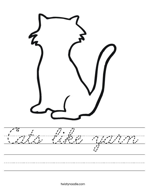 Blank Cat Worksheet