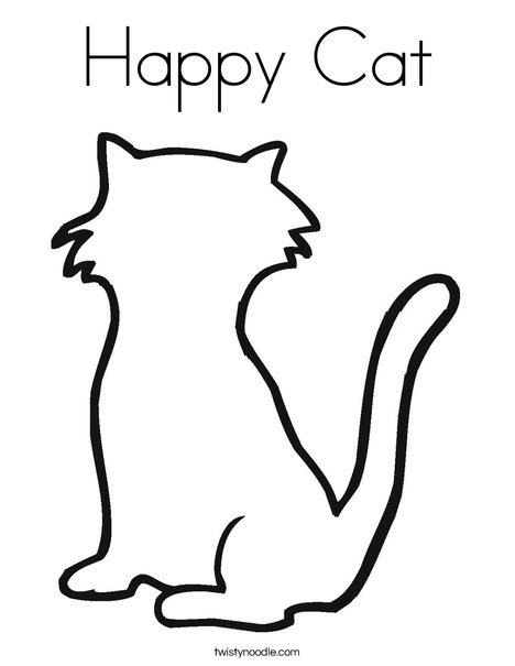 Blank Cat Coloring Page