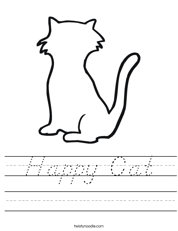 Happy Cat Worksheet